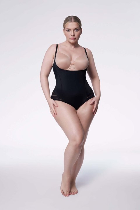 Body 119 Mesh Body Open Biust Czarne Czarny M Julimex