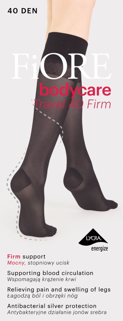 Podkolanówki Body Care Travel Firm 40 Black UNI Fiore Podkolanówki Body Care Travel Firm 40 Black UNI Fiore