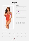 Body Rediosa Czerwone otwarte Czerwony S/M Obsessive Body Rediosa Czerwone otwarte Czerwony S/M Obsessive