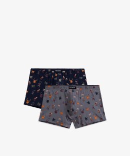Bokserki 2MH-064 Szaro-Granatowe Szaro-Granatowy XL Atlantic