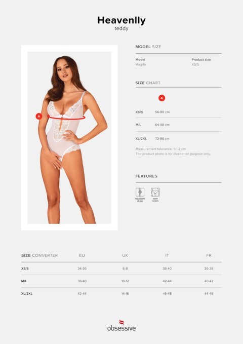 Body Heavenlly otwarte Biały XS/S Obsessive Body Heavenlly otwarte Biały XS/S Obsessive