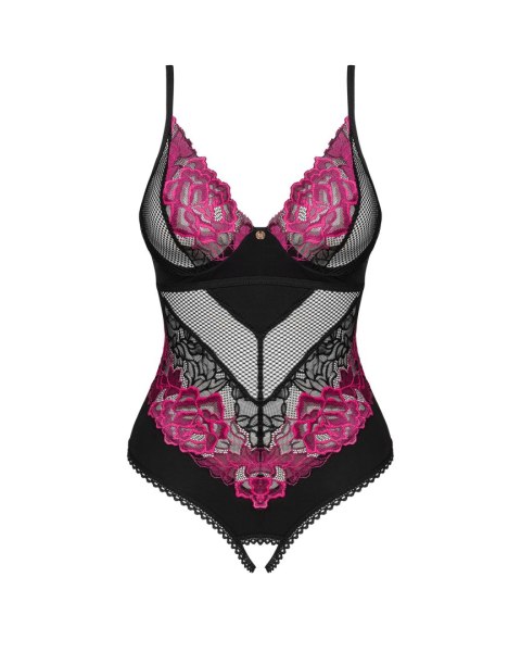 Body Rosenty otwarte Czarno-Różowy XS/S Obsessive Body Rosenty otwarte Czarno-Różowy XS/S Obsessive