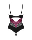 Body Rosenty otwarte Czarno-Różowy XS/S Obsessive Body Rosenty otwarte Czarno-Różowy XS/S Obsessive