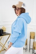 Bluza z kapturem Noemi WJ8890 Baby Blue Vittoria Ventini Bluza z kapturem Noemi WJ8890 Baby Blue Vittoria Ventini
