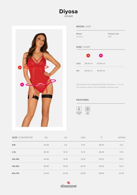 Gorset Diyosa + stringi GRATIS! Red Obsessive Gorset Diyosa + stringi GRATIS! Red Obsessive