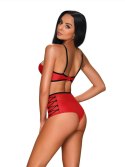 Komplet Leatheria Red 2-częściowy Obsessive Komplet Leatheria Red 2-częściowy Obsessive