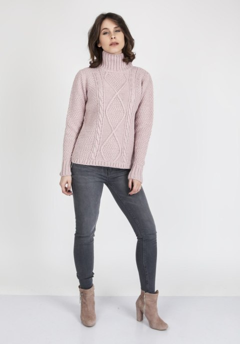 Sweter Estelle SWE 121 Pudrowy róż MKMSwetry Sweter Estelle SWE 121 Pudrowy róż MKMSwetry