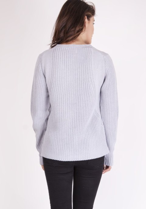 Sweter Victoria SWE 123 Jasny szary MKMSwetry Sweter Victoria SWE 123 Jasny szary MKMSwetry