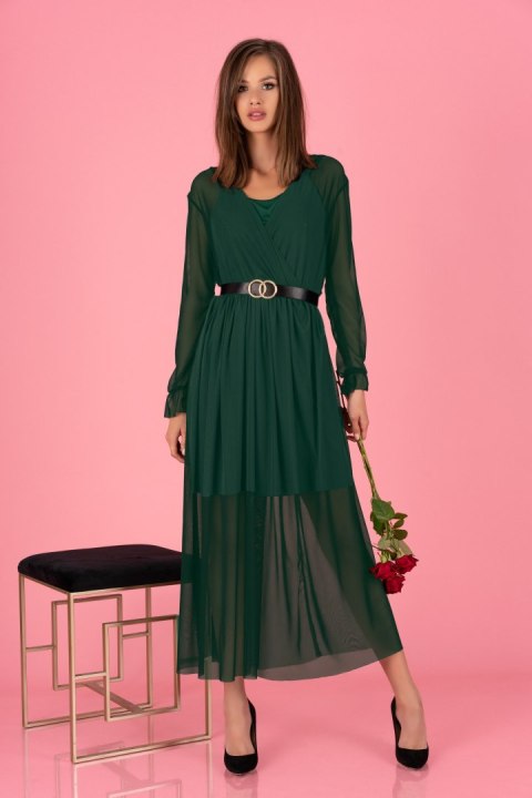Sukienka Mariedam Dark Green + pasek GRAETIS! Dark Green L Merribel Sukienka Mariedam Dark Green + pasek GRAETIS! Dark Green L Merribel