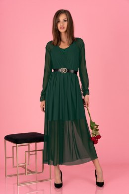 Sukienka Mariedam Dark Green + pasek GRAETIS! Dark Green S Merribel