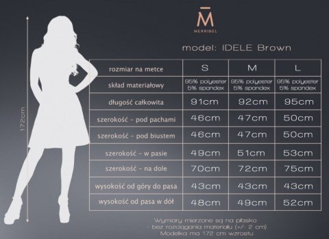 Sukienka Idele Brown Brown L Merribel Sukienka Idele Brown Brown L Merribel