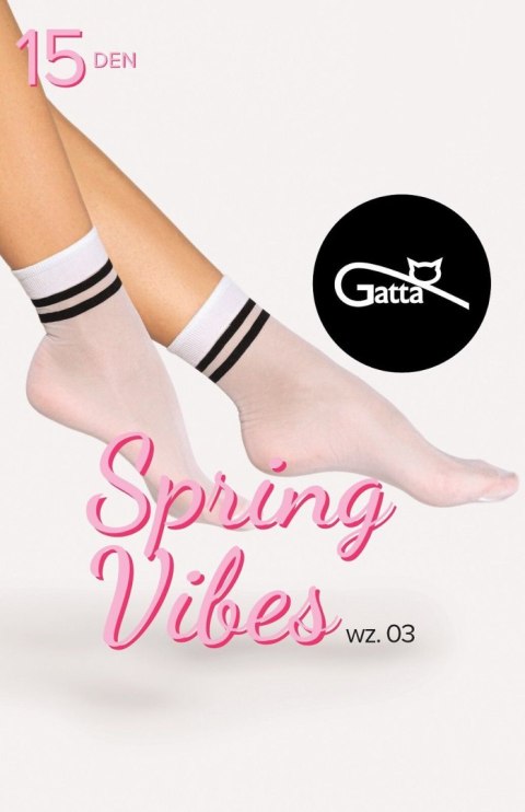 Skarpetki Spring Vibes 03 Den Biało-Czarny UNI Gatta Skarpetki Spring Vibes 03 Den Biało-Czarny UNI Gatta