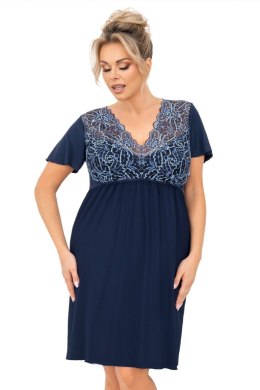 Koszula nocna Melania Plus Granatowa Granatowy XXXXL Donna