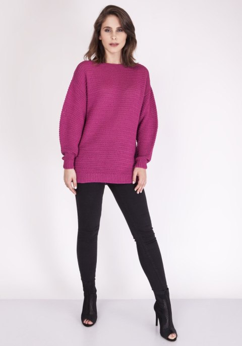 Sweter Beatrix SWE 097 Amarantowy MKMSwetry Sweter Beatrix SWE 097 Amarantowy MKMSwetry