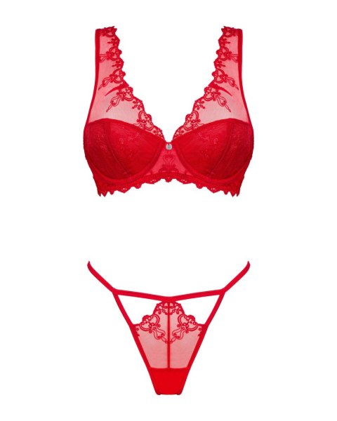 Komplet Lonesia set 2- częściowy Czerwony Obsessive