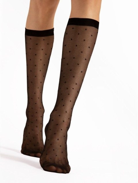 Podkolanówki Quebec 15 Den Black Fiore Podkolanówki Quebec 15 Den Black Fiore