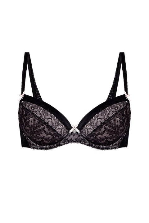 Biustonosz Paradiso I PU-307 czarno-różowy Kinga