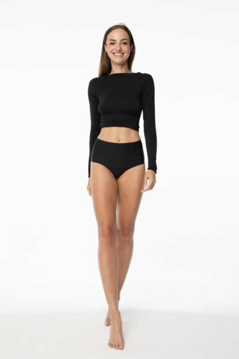 T-shirt Simple Longsleeve Czarny Julimex