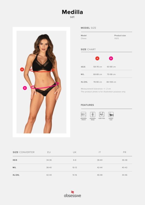 Komplet Medilla 2-częściowy Obsessive