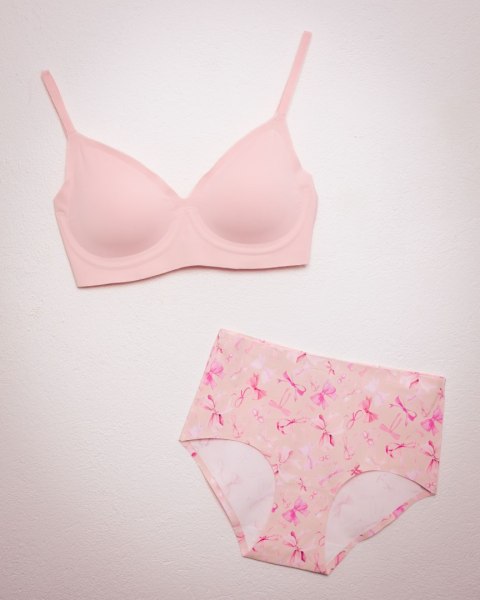 Biustonosz Simple t-shirt Bra Różowy Julimex