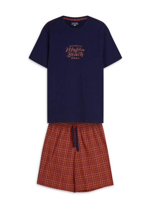 Piżama Dash 42622-59X Granatowo-Czerwona Henderson