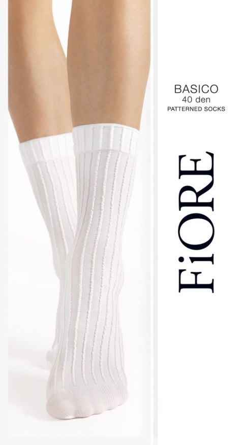 Skarpetki Basico 40 Den White Fiore