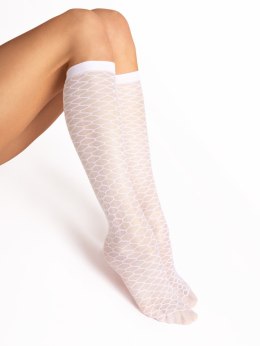 Podkolanówki Darlita 20 White Fiore