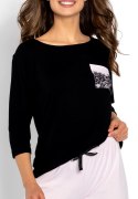 Piżama Ashley Black-Pink S Piżama Ashley Black-Pink S