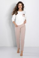 Piżama Eliza Ecru-Powder Pink L Piżama Eliza Ecru-Powder Pink L