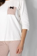 Piżama Eliza Ecru-Powder Pink L Piżama Eliza Ecru-Powder Pink L