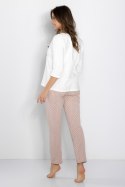 Piżama Eliza Ecru-Powder Pink L Piżama Eliza Ecru-Powder Pink L
