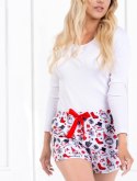 Piżama Joy White-Red M Piżama Joy White-Red M