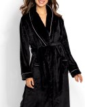 Szlafrok Charlotte Long Black XXL Szlafrok Charlotte Long Black XXL