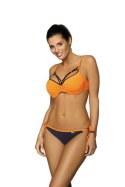 Kostium kąpielowy Shirley Dark Navy-Calendula M-455 (11) Pomarańczowo-Granatowy S