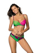 Kostium kąpielowy Tamara Blu Scuro-Blight Green-Rosa Shocking M-399 (3) Zielono-Różowy S