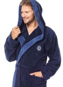 Szlafrok George Dark Blue Dark Blue XXL L&L Szlafrok George Dark Blue Dark Blue XXL L&L