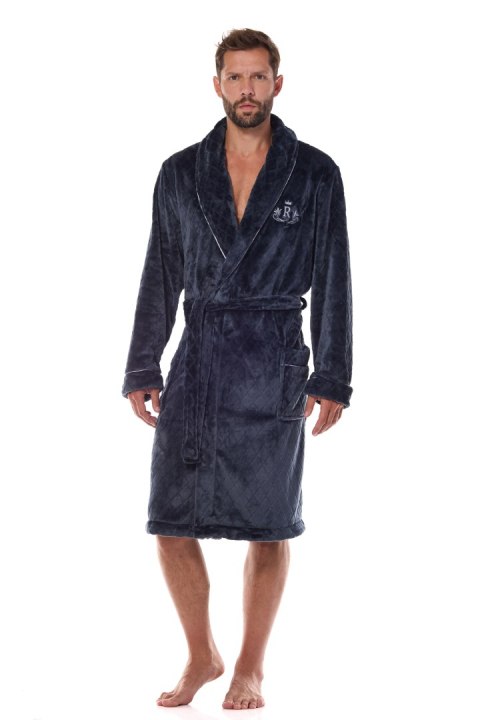 Szlafrok Ready Long 2453 Graphite Grafitowy XL L&L Szlafrok Ready Long 2453 Graphite Grafitowy XL L&L