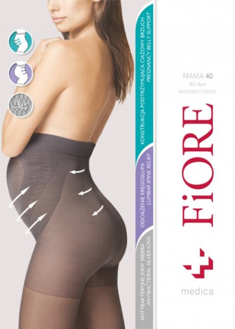 Rajstopy Mama 40 M5209 Black 3 Fiore Rajstopy Mama 40 M5209 Black 3 Fiore
