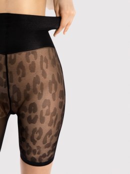 Shorty Cristina 30 Den Black Black 3/4 Fiore
