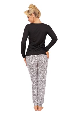 Piżama Pantera Long Black Black 42 Donna