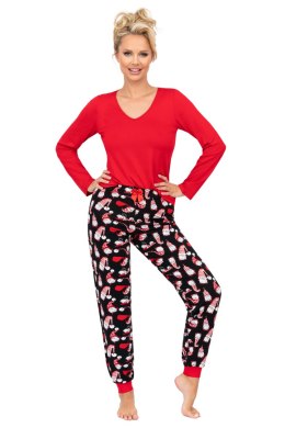 Piżama Santi Long Red Red 38 Donna