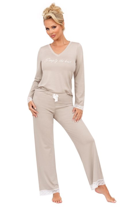 Piżama Simply Long Beige Beige 44 Donna Piżama Simply Long Beige Beige 44 Donna
