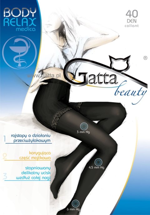 Rajstopy Body Relax Medica 40 Den Nero 4 Gatta Rajstopy Body Relax Medica 40 Den Nero 4 Gatta