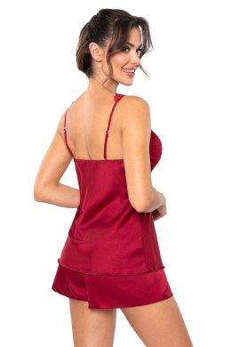 Piżama Mari 1/2 Bordowa Bordowy L Donna