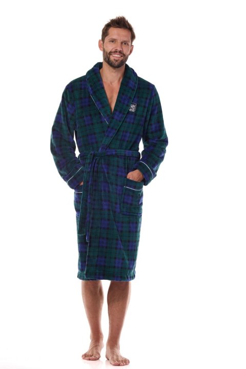 Szlafrok Hero Long 2455 Granatowy Granatowy M L&L Szlafrok Hero Long 2455 Granatowy Granatowy M L&L