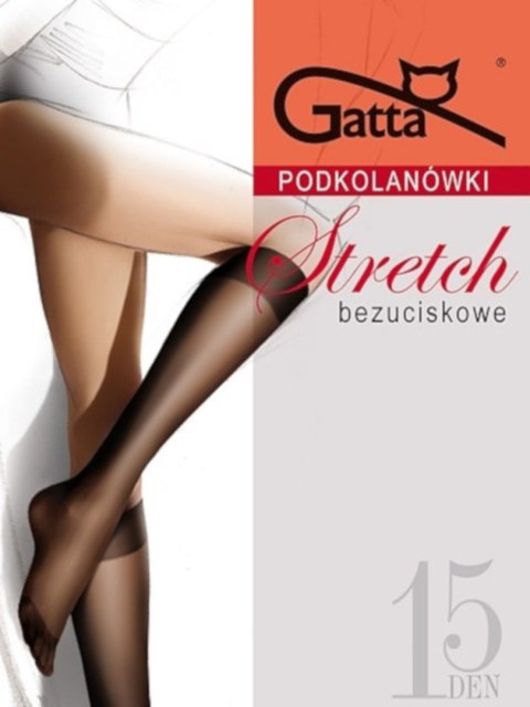 Podkolanówki Stretch 15 Den Grafitowy UNI Gatta Podkolanówki Stretch 15 Den Grafitowy UNI Gatta