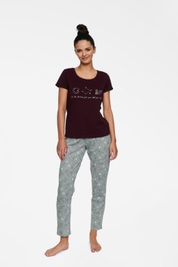 Piżama Horoscope 40115-93X Bordowo-Szara Bordowo-Szary S Henderson Ladies