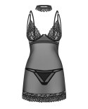 Koszulka Donarella Chemise + stringi Czarny XS/S Obsessive Koszulka Donarella Chemise + stringi Czarny XS/S Obsessive