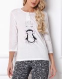 Piżama Arctic Peggy Long Biało-Czarny XXL Aruelle Piżama Arctic Peggy Long Biało-Czarny XXL Aruelle