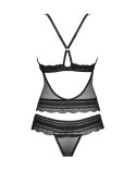 Komplet Ivannes top & thong Czarny Czarny L/XL Obsessive Komplet Ivannes top & thong Czarny Czarny L/XL Obsessive